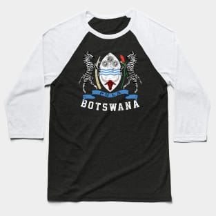 Botswana // Vintage Look Flag Design Baseball T-Shirt